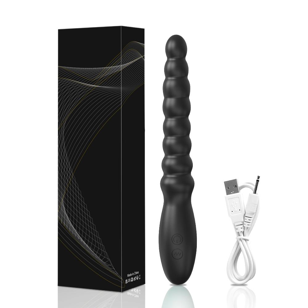 Vibrator anal pentru masaj de prostată masculin Plug anal vibrator din silicon moale bile anale Jucării sexuale erotice pentru adulți pentru femei bărbați gay
