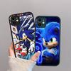 Game Sonic Movie Anime For IPhone 16 15 14 13 12 11 Pro Max X XS MAX Plus Translucent Black Phone Cover