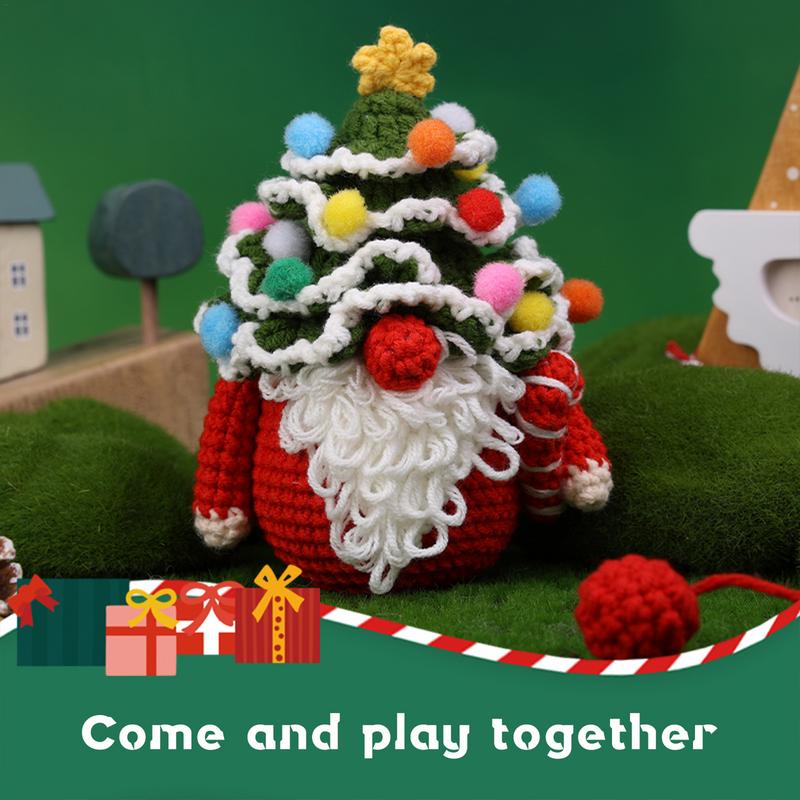Christmas tree craft knitting kit beginner crochet kit adult crochet kit for christmas home holiday party decoration