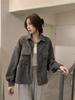 2025 Korean Style Corduroy Shirt Jacket: Autumn Winter Lapel Cardigan for Women