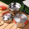 SanJiaoLong Outdoor 0.9L Stainless Steel Folding Kettle