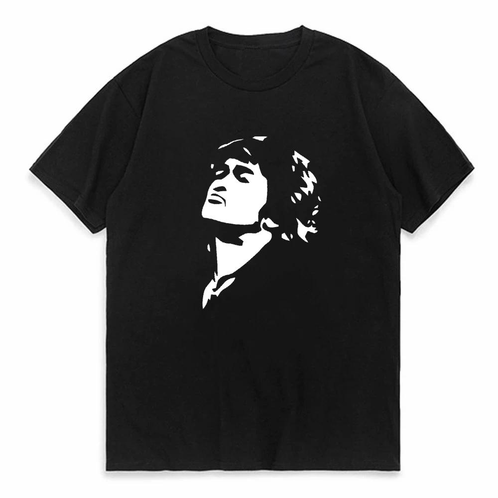 Victor Tsoy Rock Tshirt Russian Rock Victor Tsoy Kino Russian Rock TShirt Unisex Cotton Unisex ONeck Top Tee