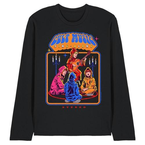 Steven Rhodes Unisex Adult Cult Music Sing-Along Long-Sleeved T-Shirt