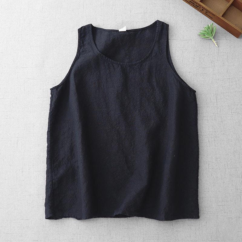 2026 Casual Plus Size Sleeveless Linen Pullover for Women
