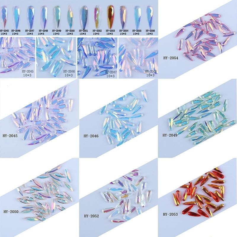 20 Pcs Colorful Nail Art Rhinestone  AB Nail Glitter Manicure Decoration