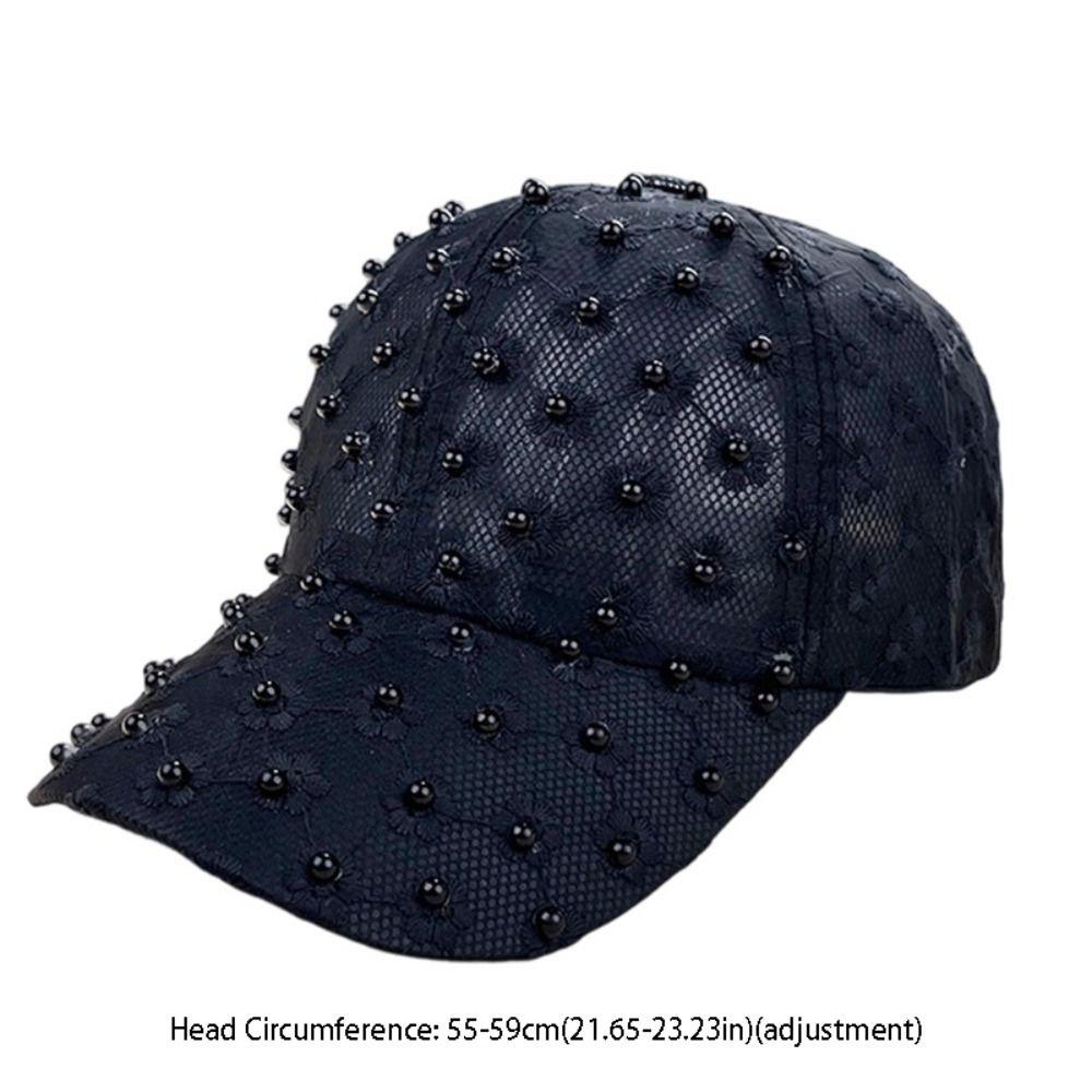 Embroidery Lace Baseball Cap Adjustable Sunscreen Embroidered Flower Baseball Hat Korean Style Breathable Visors Cap Summer