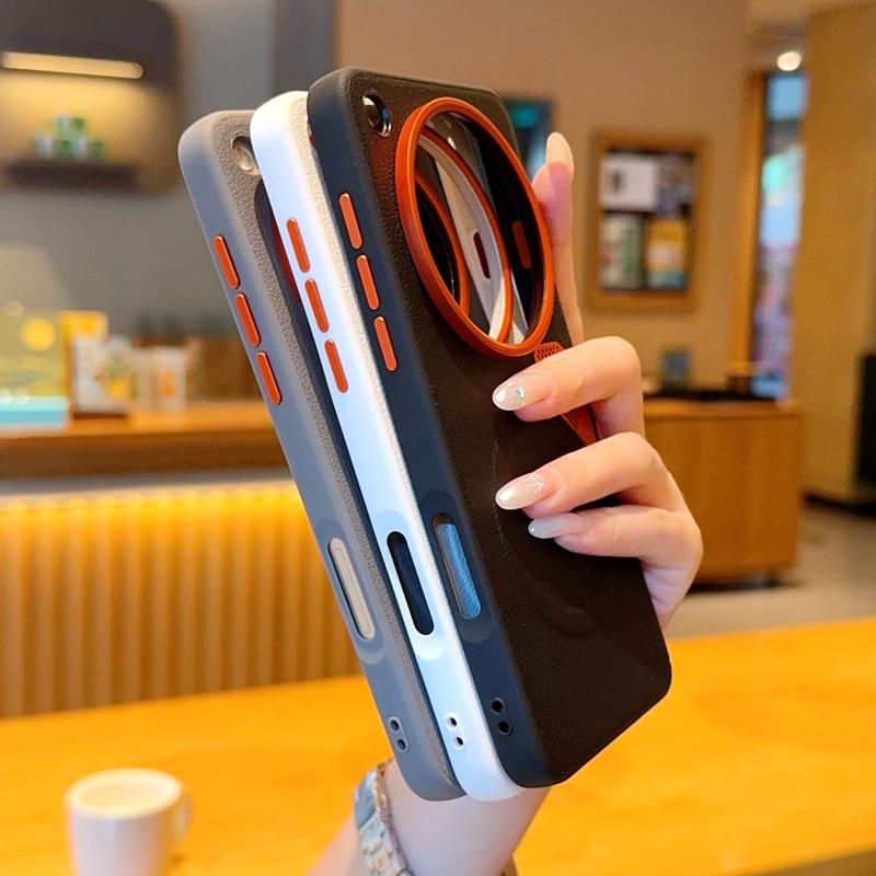 For OPPO Find X8 X8Pro X8S X8SPro X8Ultra Large Hole Metal Lens Protective Ring Heat-Dissipating Magnetic Shockproof Phone Case