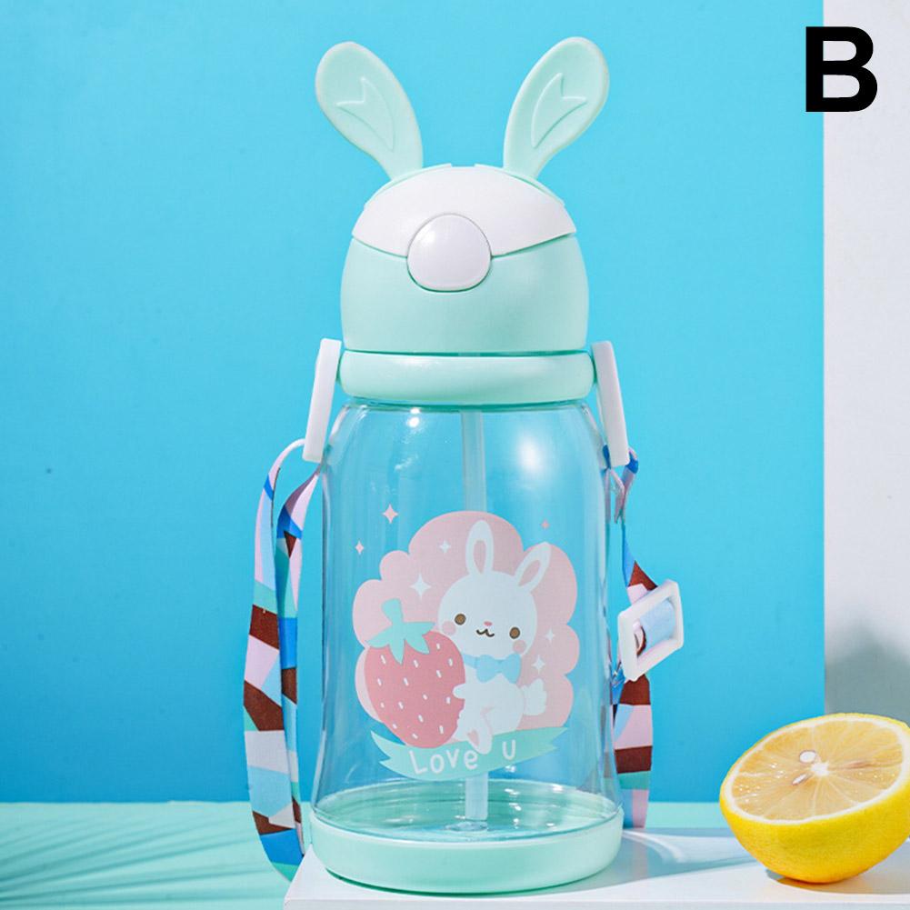 500ml Kids Water Sippy Cup Cute Cartoon Baby Cups With Straws Leakproof Water Bottles For Girls Outdoor Children's Cup Supplies