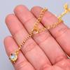 Fancy Natural Ethiopian Opal Chain Electroformed Necklace Jewelry Gold Finish V-81