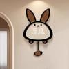Electronic Calendar Wall Clock Living Room Modern Clock Cartoon Rabbit Silent Digital Wall Watch Interior Home Decoration