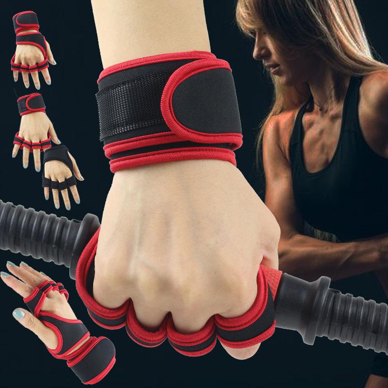 Weight Lifting Dumbbell Gloves for Men and Women Gym Fitness Training Lifting Gloves Bodybuilding Gymnastic Hand Wrist Strap Support