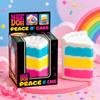 Needoh Peace O' Cake Sensory Squeeze Toy Rainbow Layered Cake Stress Relief Fidget For Kids Adults Slow  For Focus & Relaxation