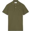 Solid Polo Collar Logo Regular Short Sleeve Polo Shirt Men Tops Khaki MM00210KJ7010-P384