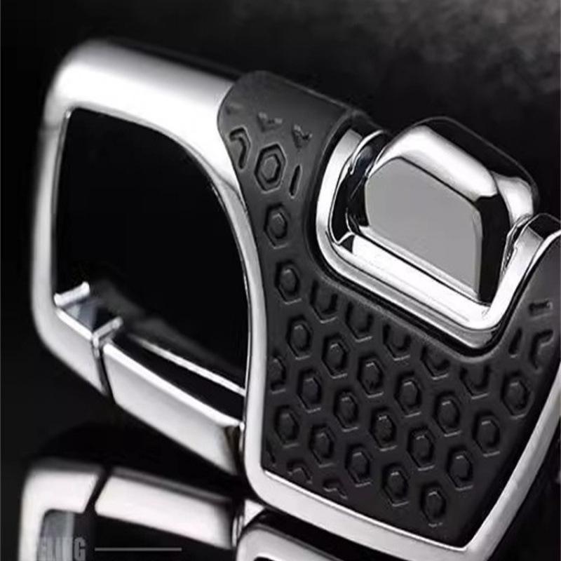 Porte-clés Premium en Acier Inoxydable pour Homme avec Clip Ceinture à Ouverture par Pression Unique