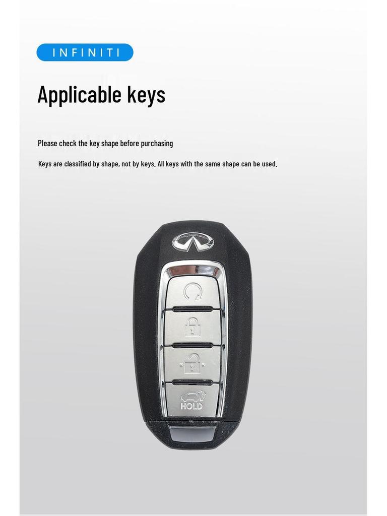 Premium Infiniti QX50/Q50L/QX60 Women's Key Case with Decorative Buckle for 2022 Model