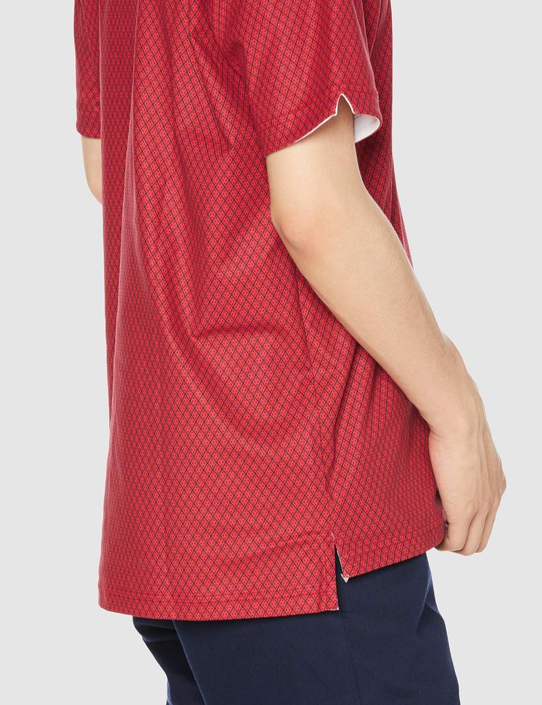 Mizuno 52MA0015 Golf Stretch Made In Chinese Size XL Men's Shirt, Button-Down, Printed, Fabric, Japan, Red,