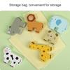 Wooden Animal Stacking Block Game Shape Matching Puzzle Balance Toy Montessori Fine Motor Training Educational Toys For Children