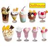 1Pc 1:12 1:6 Miniature Dollhouse Dessert Chocolate Biscuit Cotton Candy Cup Pretend Play Kitchen For Kids Toy Accessories