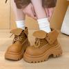 Fashion 2025 Winter New Ankle Boots Women Flats Platform Fashion Shoes Casual Sport Shoes Trend Brand Woman Sneakers Lace Up Snow Boots