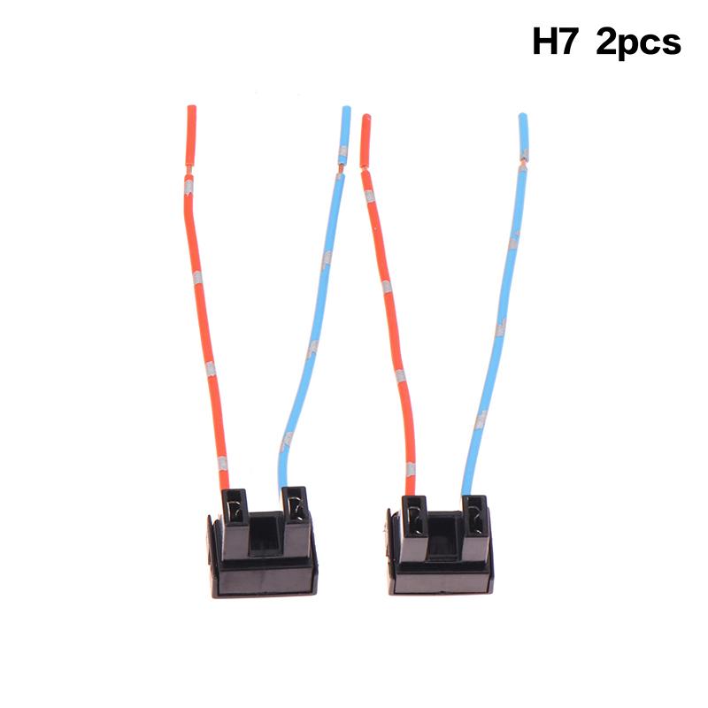 2Pcs Headlight Lamp Bulb Socket Wiring Harness Connector Plug Adapter Line For H1 H7 H4 Bulb Car Headlight Connection Plugs