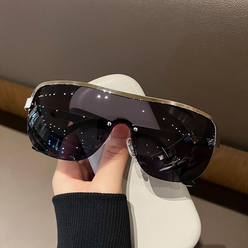 Half Rimless Sunglasses Minimalist Uv400 Glasses Unisex Sunglasses Oversized Oversized Sunglasses For Outdoor Cycling