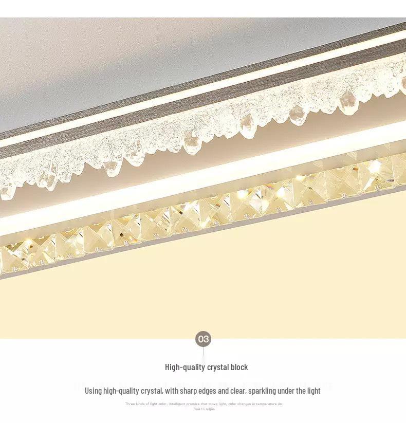 Modern Minimalist Crystal Ceiling Light for Bedroom, Living Room, and More