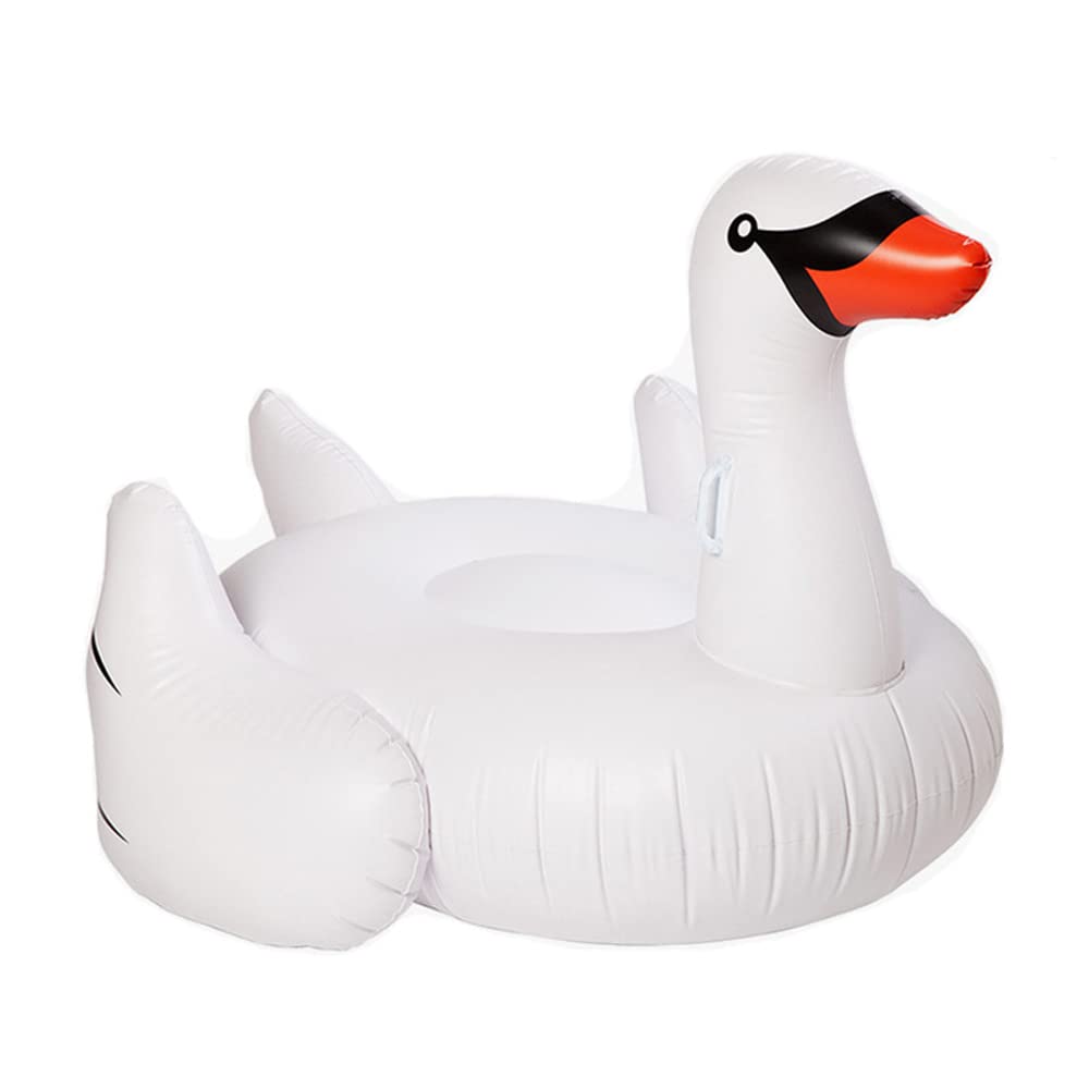 JunyueLiang Großes Schwanen-Schwimmtier, Süß und Stilvoll, für Erwachsene und Kinder, Starke Auftriebskraft, Faltbarer Schwimmring, Perfekt für Wasserspaß, Geburtstag