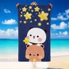 Quick Dry Beach Towel Bubu Brownie Pattern, Lightweight Absorbent Towel for Pool Beach Vacation Use