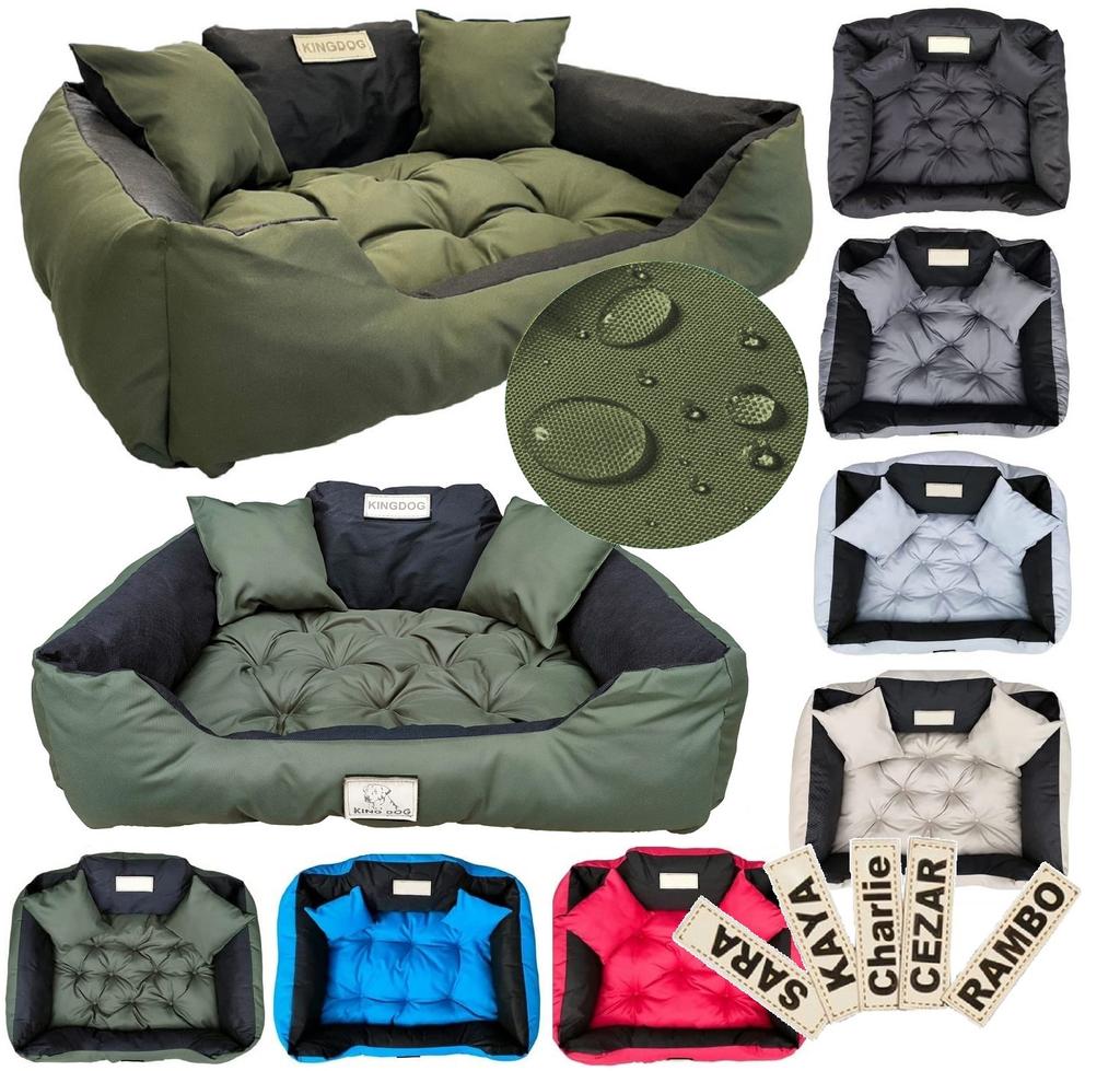 Dog Bed KINGDOG 130x105 Cm Personalized Waterproof Green
