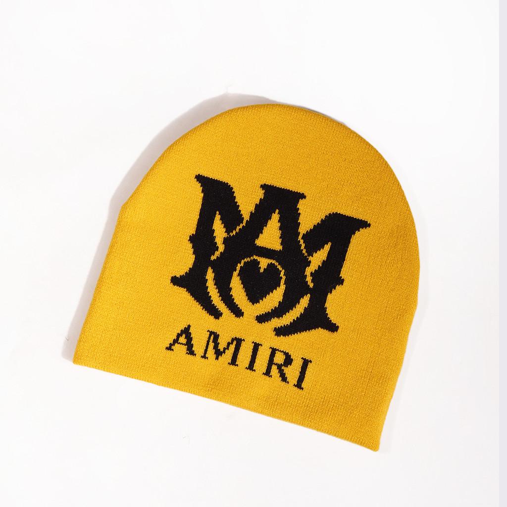 Letter Amiri Pattern Knitted Cap Beanie Hat Fashion Casual Outdoor Gift Warm