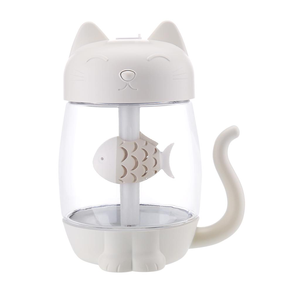 350ml Humidificador Cartoon Katze Usb Luftbefeuchter Ultraschall Leise Farbe Led 3 In 1 Aroma Diffusor Für Home Office Auto