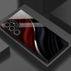 Schwarz Rot Seide Langlebige Handyhülle Glas Handyhülle für Samsung Galaxy S26 S25 S24 S23 S22 S21 FE Ultra Plus Herrenstil Business