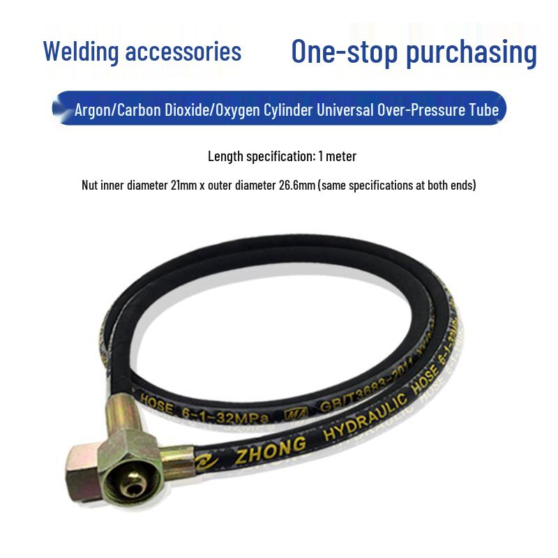 High-Pressure Stainless Steel Mesh Hose Bridge for Gas Cylinders (Large To Small)