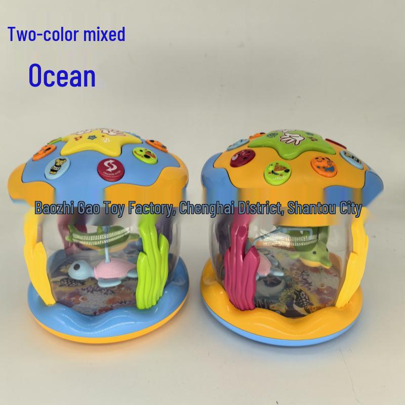 Baby Toddler Clap Drum with Lights & Music – Educational Ocean-Themed Toy for Parent-Child Interaction.
