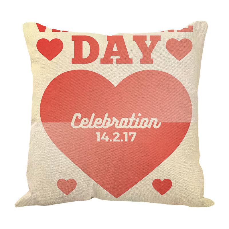 New Valentine's Day Love Letter Pattern Pillow Cover Sofa Pillow Cover