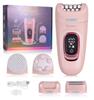 Hatteker 5-in-1 Damen-Haarentferner, Achsel- und Beinhaarentferner, Elektrischer Intimbereich-Haartrimmer und Rasierer Set