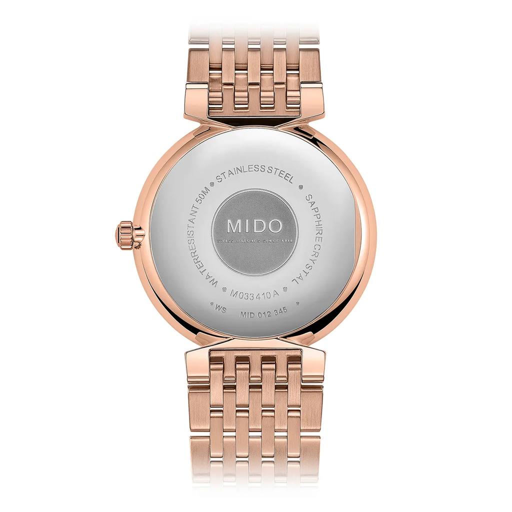 Mido Dorada Series Quartz Movement 50M Water Resistant Watch 40.7Mm Silver Dial Stainless Steel Case Stainless Steel Bracelet M033.410.33.031.00