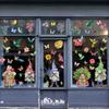 9 Sheets Spring Butterfly Gnomes Static Clings Window Sticker Decal for Bedroom Living Room Festival Home Decorations