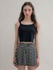 Visus Striped Mini Skirt_Charcoal