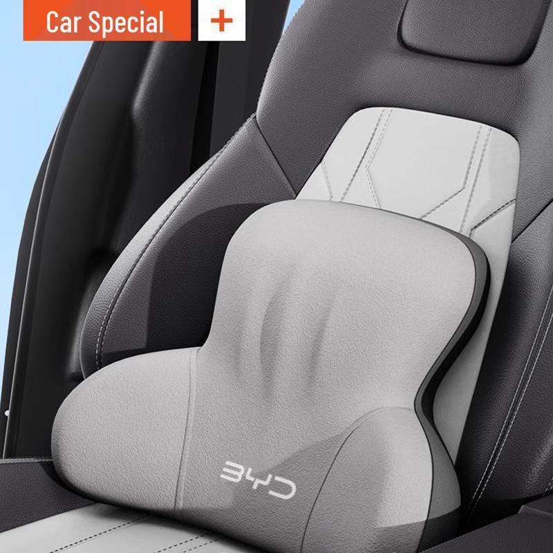 Příslušenství pro vozy BYD: Opěrky hlavy, Bederní opěrky, Polštářky a Chrániče krku pro modely Qin Plus, Song Pro, Seagull, Seal, Han.