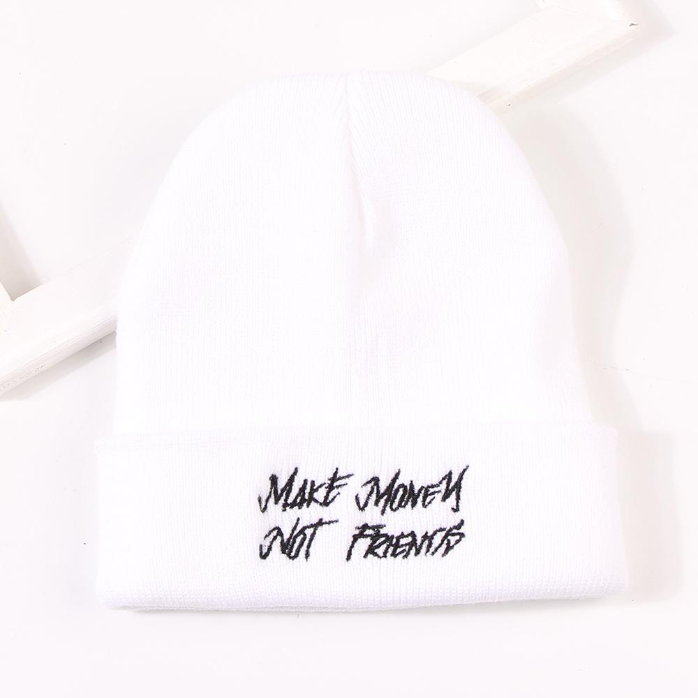 

Sweet Style Hat Letter Embroidery Mens Womens Warm Knitted Hatscaps білий