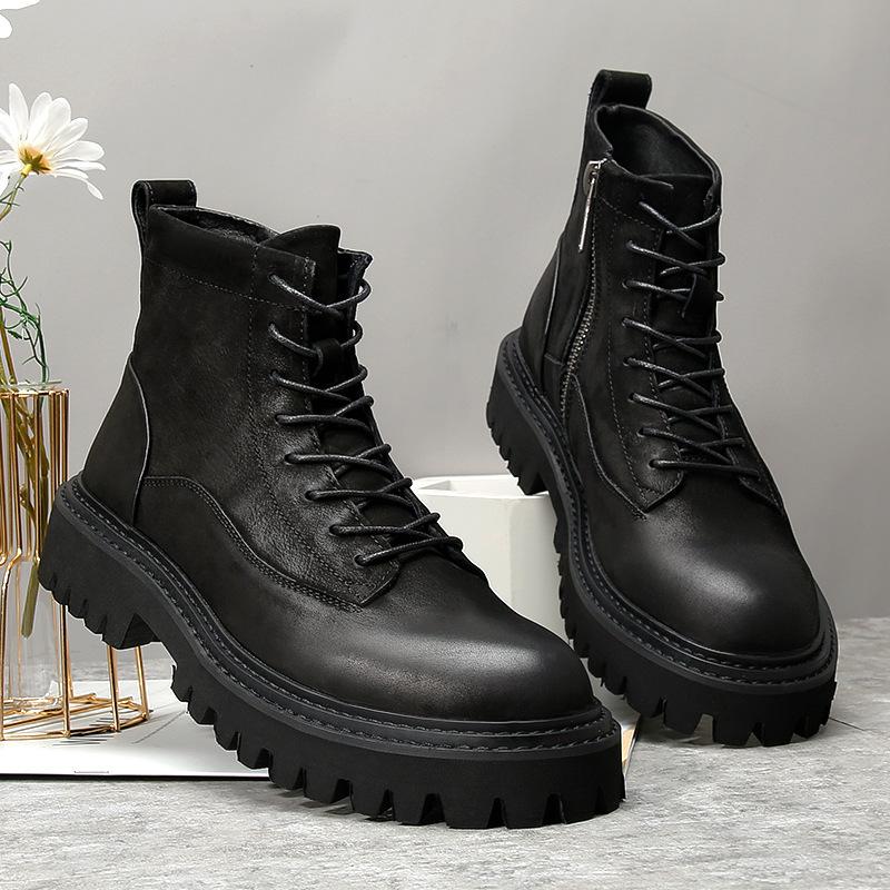 2025 direct supply men's boots British style winter Martin boots men's high-top boots tooling boots tide