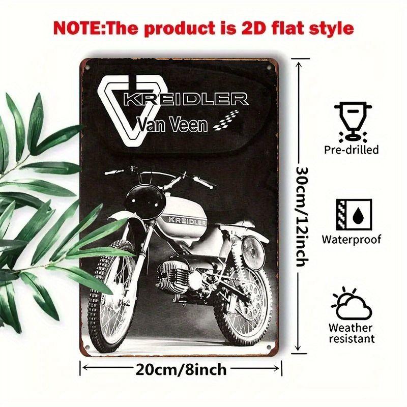 Vintage Tin Sign Retro Motorcycle Garage Wall Decor Bar Man Cave Artwork