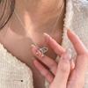 Korean Fashion Simple Bowknot Necklace for Women Chain Trend Jewelry Accessories Gifts