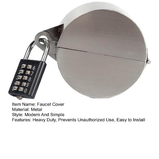 Commercial Spigot Lock Outdoor Faucet with Password Lock, Prevents Unauthorized Use, Heavy Duty Water Anti-theft Garden Protective Cover