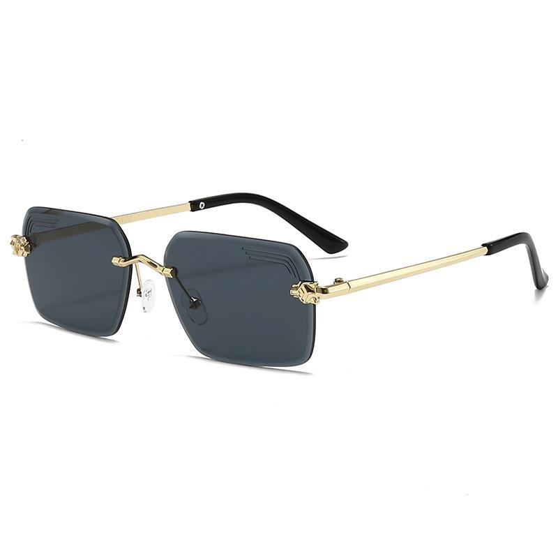 Personalized Small Frame Square Sunglasses Rimless Retro Marine Sunglasses Fashionable Female Driver