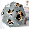 1 Stück Dogs Woof Automatischer Faltschirm - Kompaktes 8-Streben-Design, strapazierfähiger Kunststoff und Eisen, leicht für den täglichen Gebrauch im Freien003