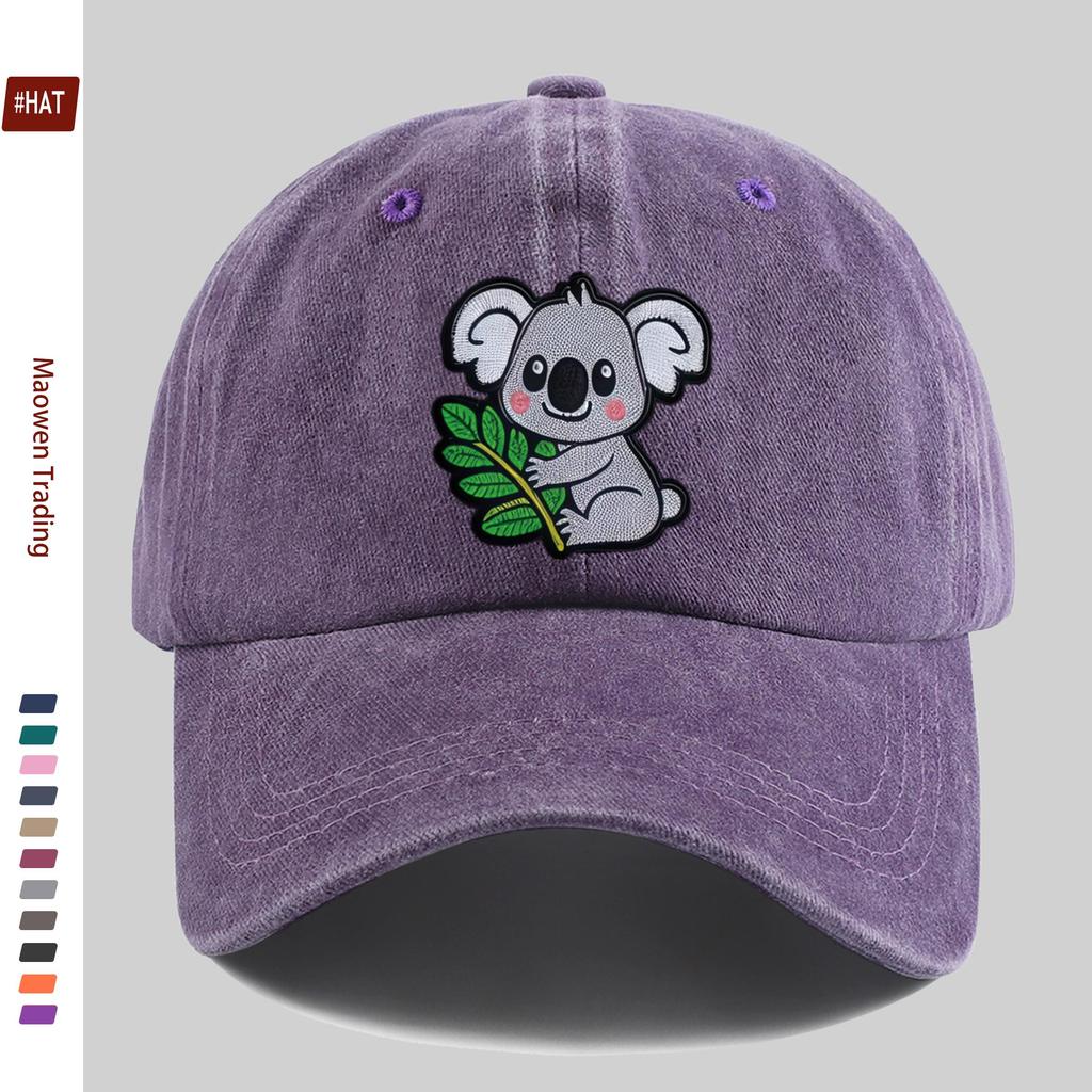 Pc Niedliches Koala-Print Baseballkappe Modisches Lässiges Design Sonnenhut Haus Freizeit Dekorative Mütze Bequem und Leicht P