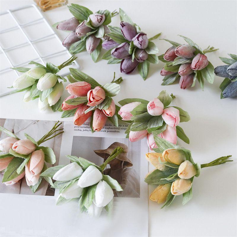 Dekoracje ślubne DIY bukiet tulipanów zaopatrzenie firm sztuczne kwiaty dom ogród wiosna