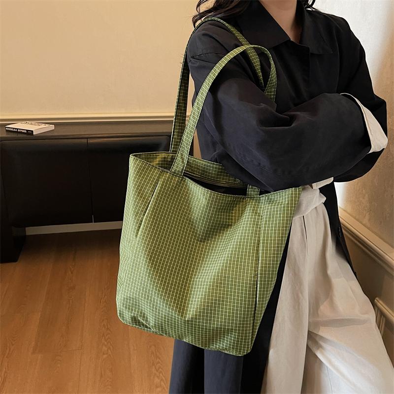 Plaid Shoulder Bag Women's Large Capacity Tote Bag